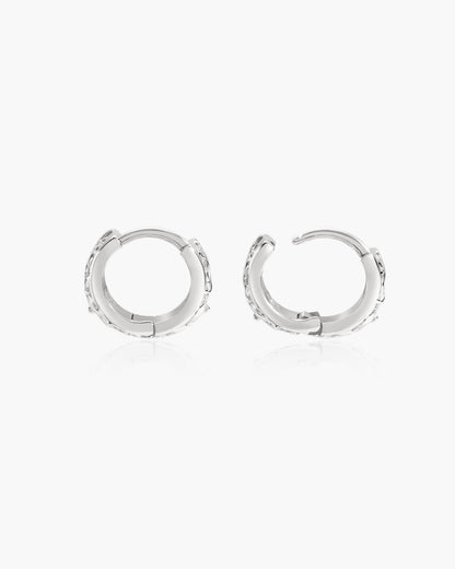 Mini Serenade of Orchid Hoops in Silver