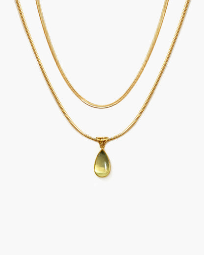 Waterdrop Necklace Set in Silver