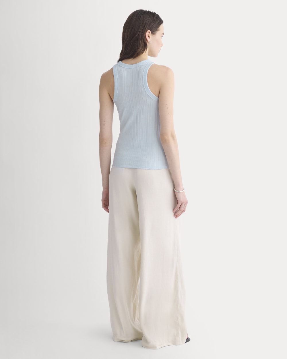 Racerback Tank in Pointelle | Skywriting