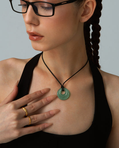 Green Aventurine Cord Necklace