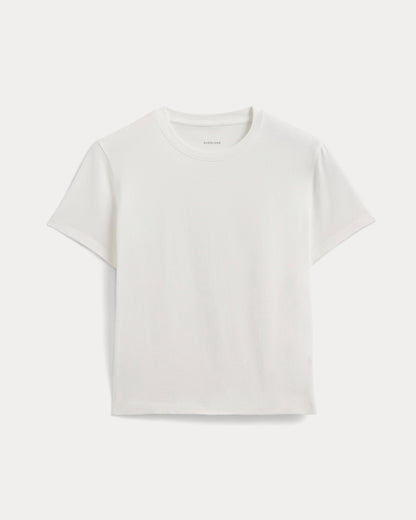 The Box-Cut Tee in Essential Cotton | White | No Pocket