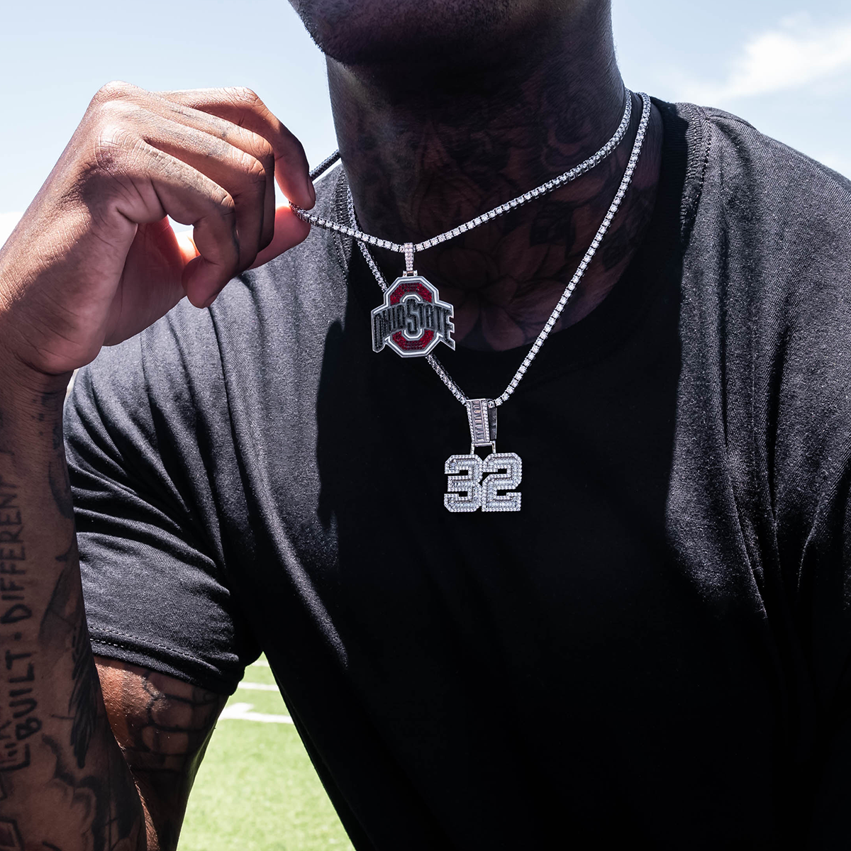 Custom Iced Number Baguette Pendant- Additional Letters
