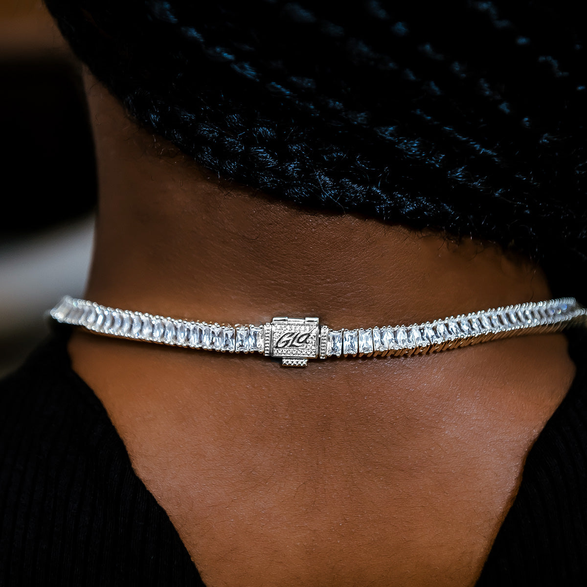 Diamond Baguette Tennis Necklace + Bracelet Bundle in White Gold- 6mm