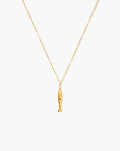 Silver Anchovy Necklace