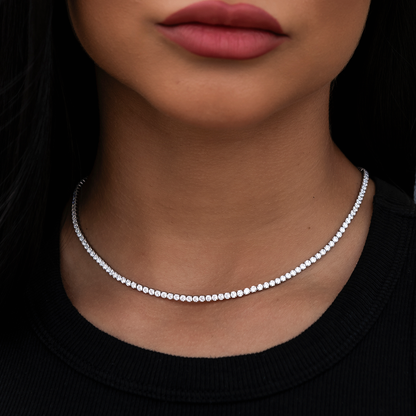 Cross and Heart Key Set in White Gold