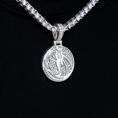 Dallas Mavericks Official NBA Micro Logo Pendant in White Gold