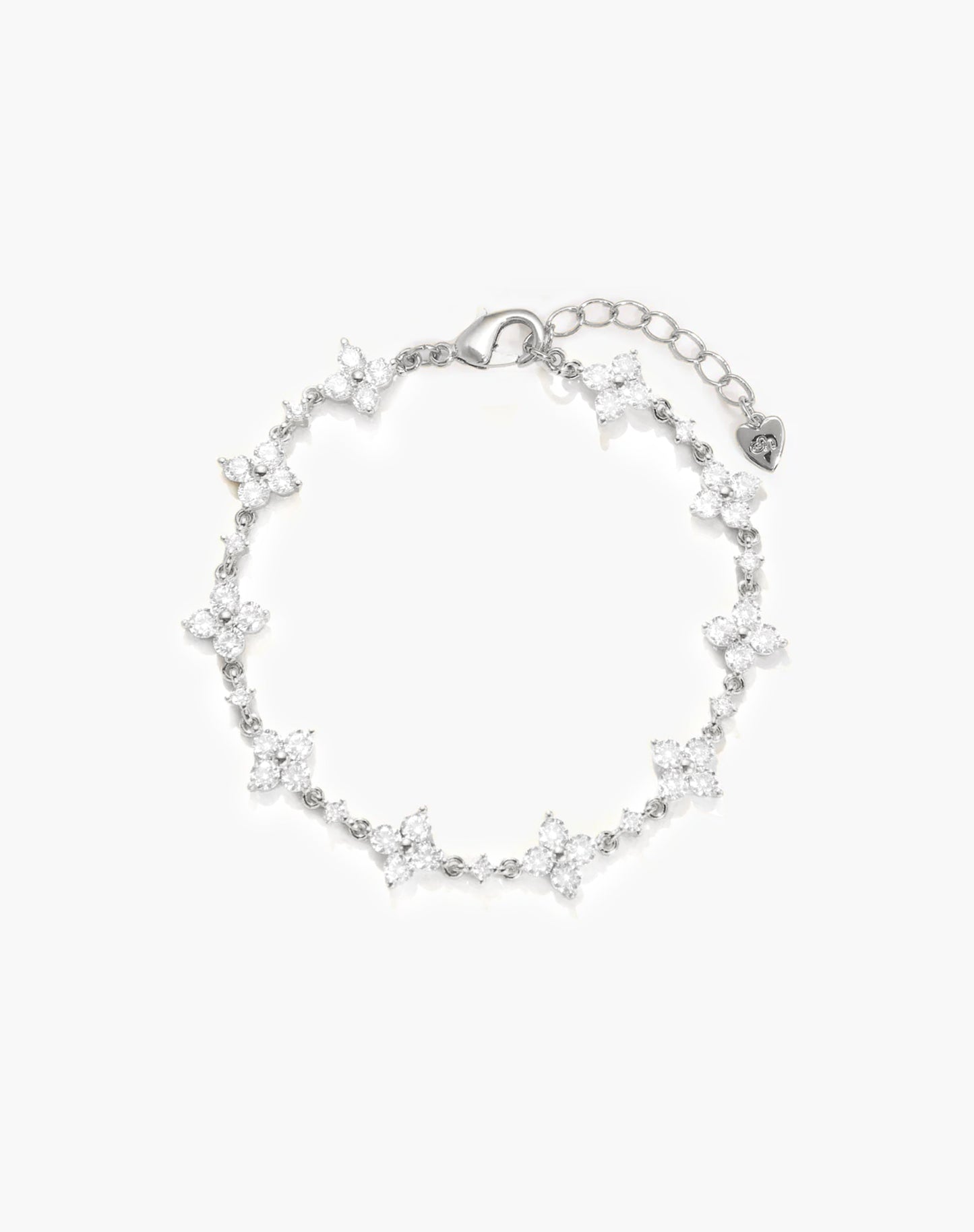Sparkle Clover Bracelet in Silver