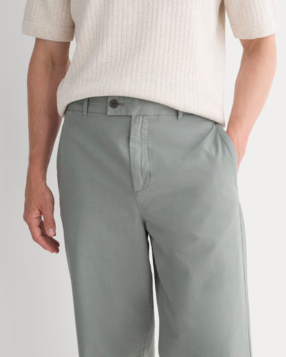 Cropped Slub Trouser | Agave Green