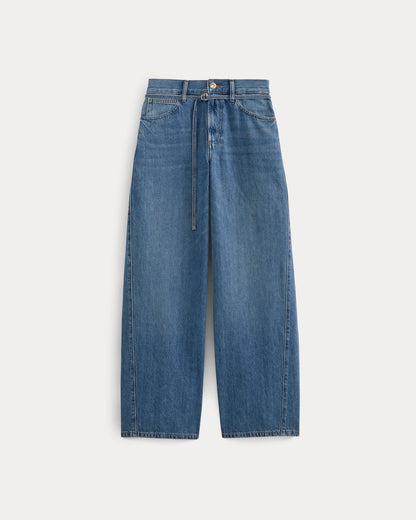 Lightweight Loose Wide-Leg Jean | Medium Indigo | Long