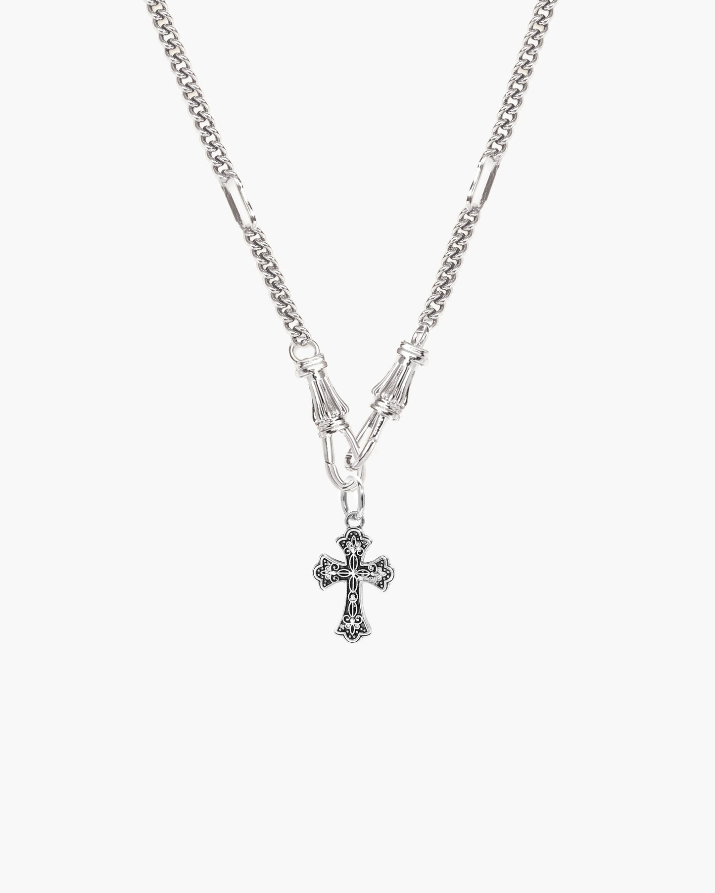 Deco Clasp Chain Necklace in Gold