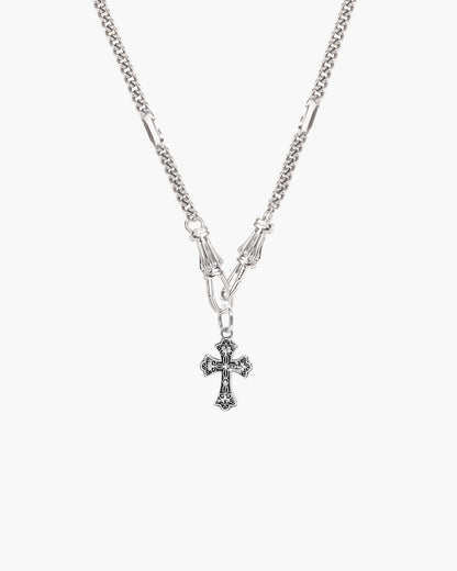 Deco Clasp Chain Necklace in Gold