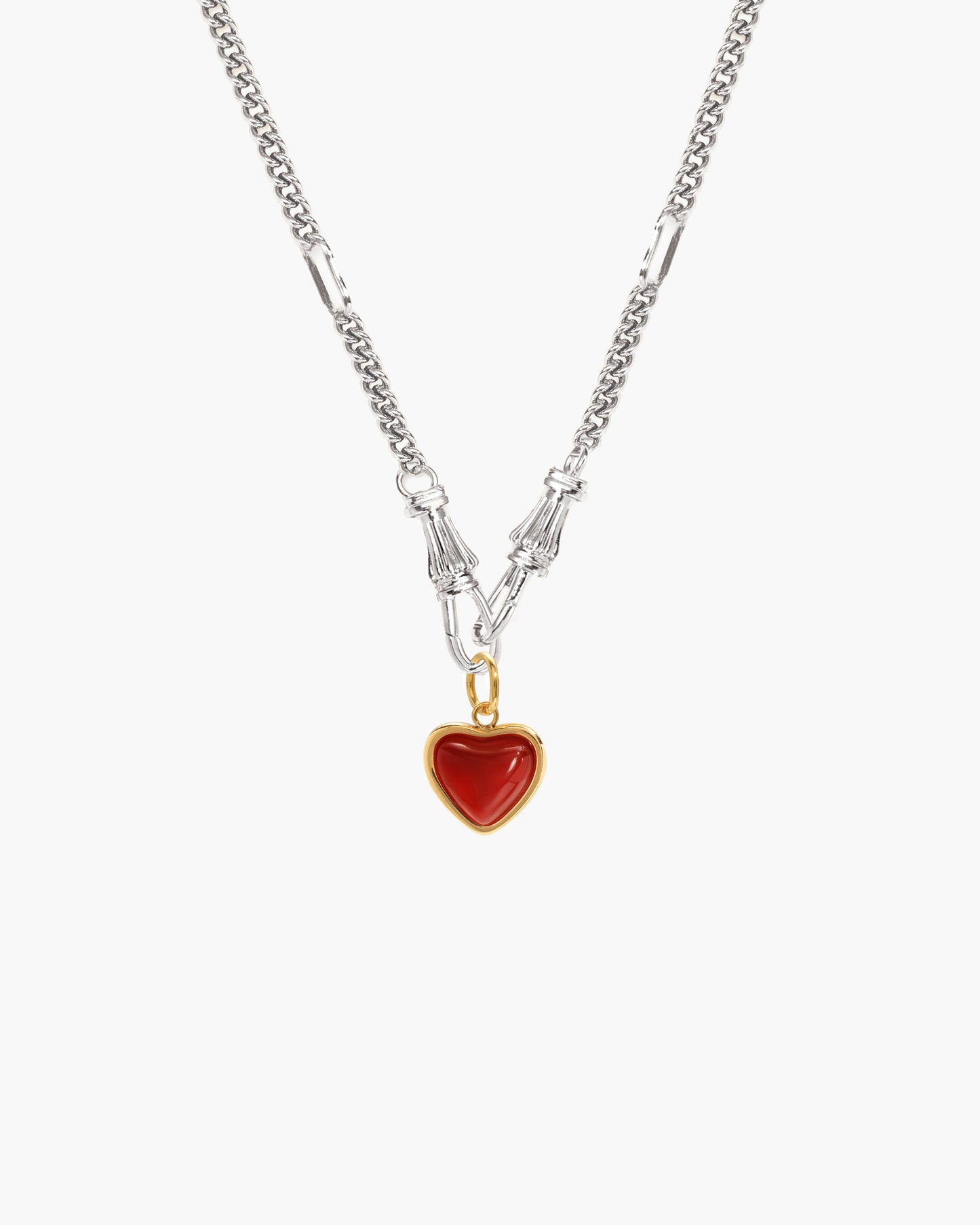 Deco Clasp Chain Necklace in Gold