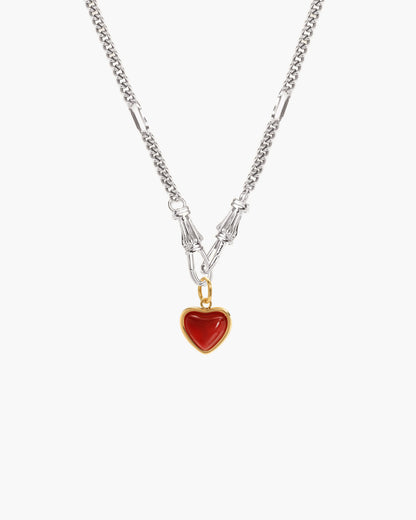 Deco Clasp Chain Necklace in Gold
