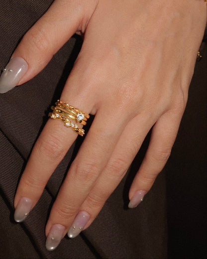 Moonlit Ivy Ring