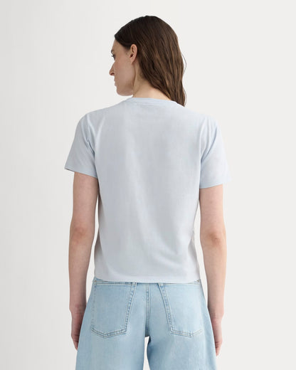 The Box-Cut Tee in Essential Cotton | Air Blue | No Pocket