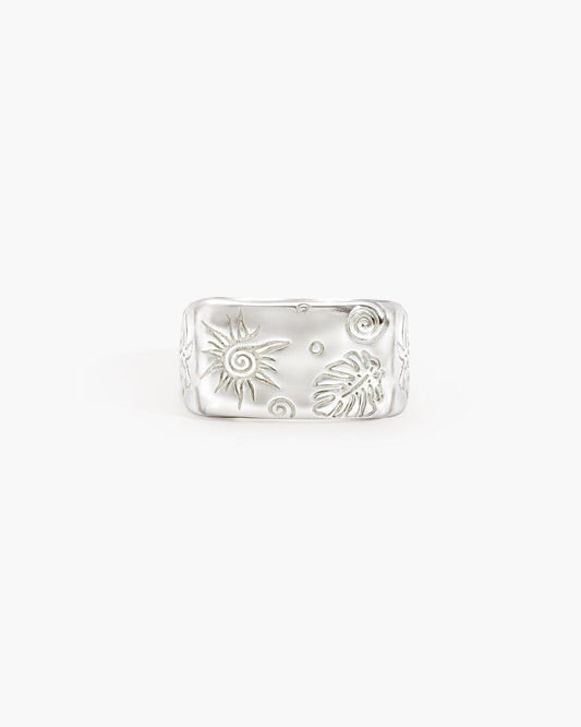 Palma Signet Ring in Silver
