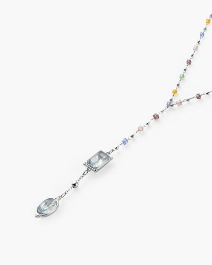 Celestial Lariat Necklace in Silver