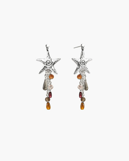 Seaside Nomad Starfish Earrings in Silver