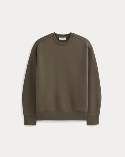 Luxe Fleece Crew Pullover | Olive Night
