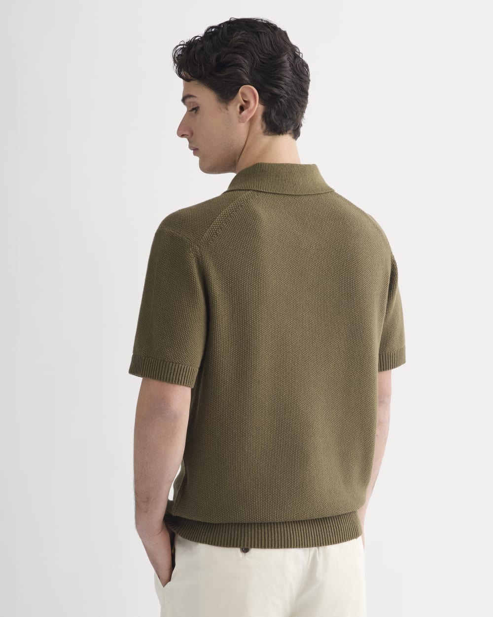 Seed Stitch Polo | Beech