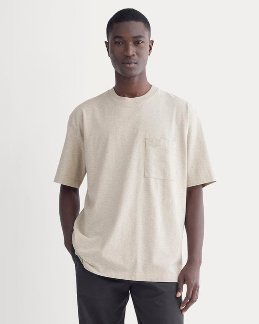 Oversized Midweight Tee | Heathered Oatmeal