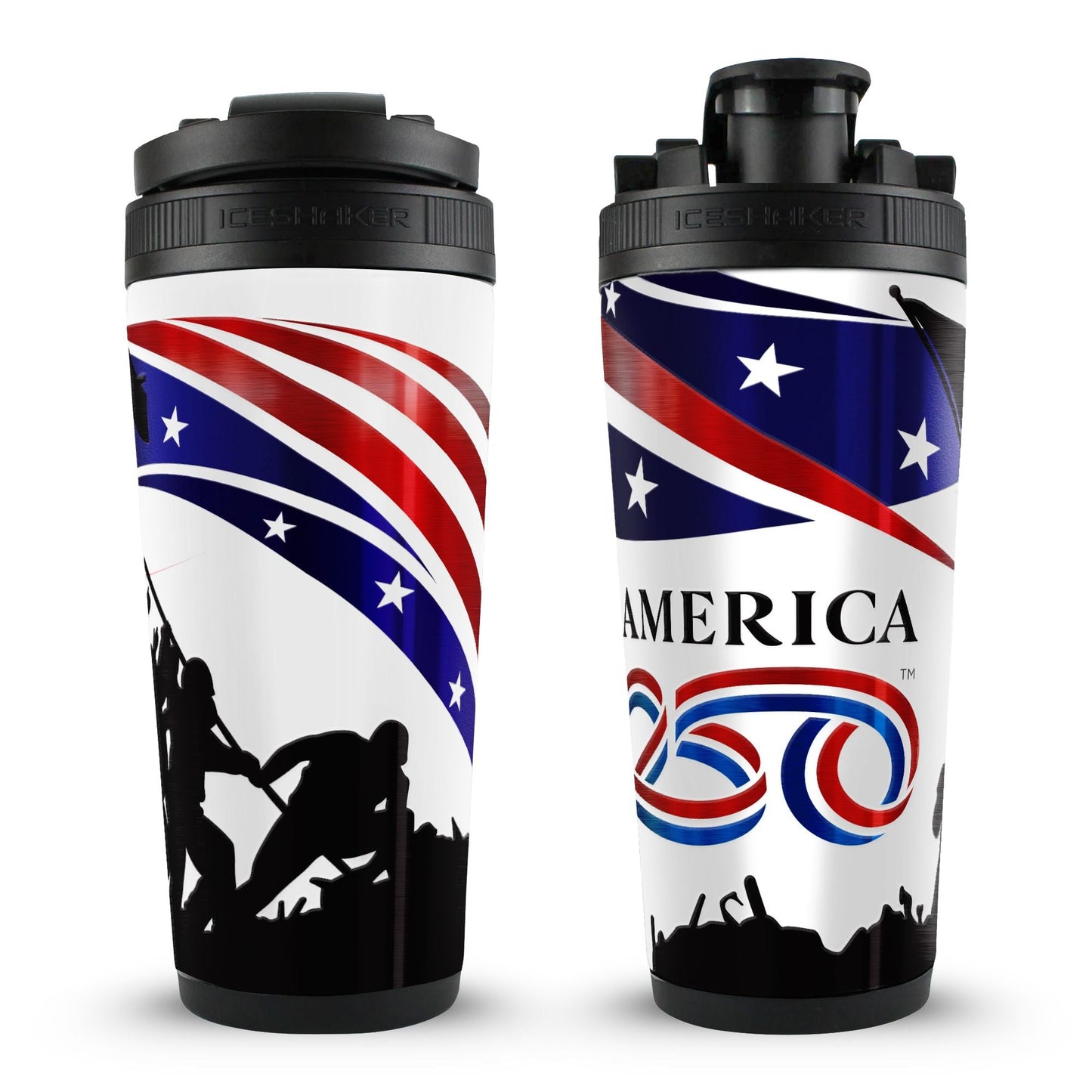 USA 250 4D 26oz Ice Shakers