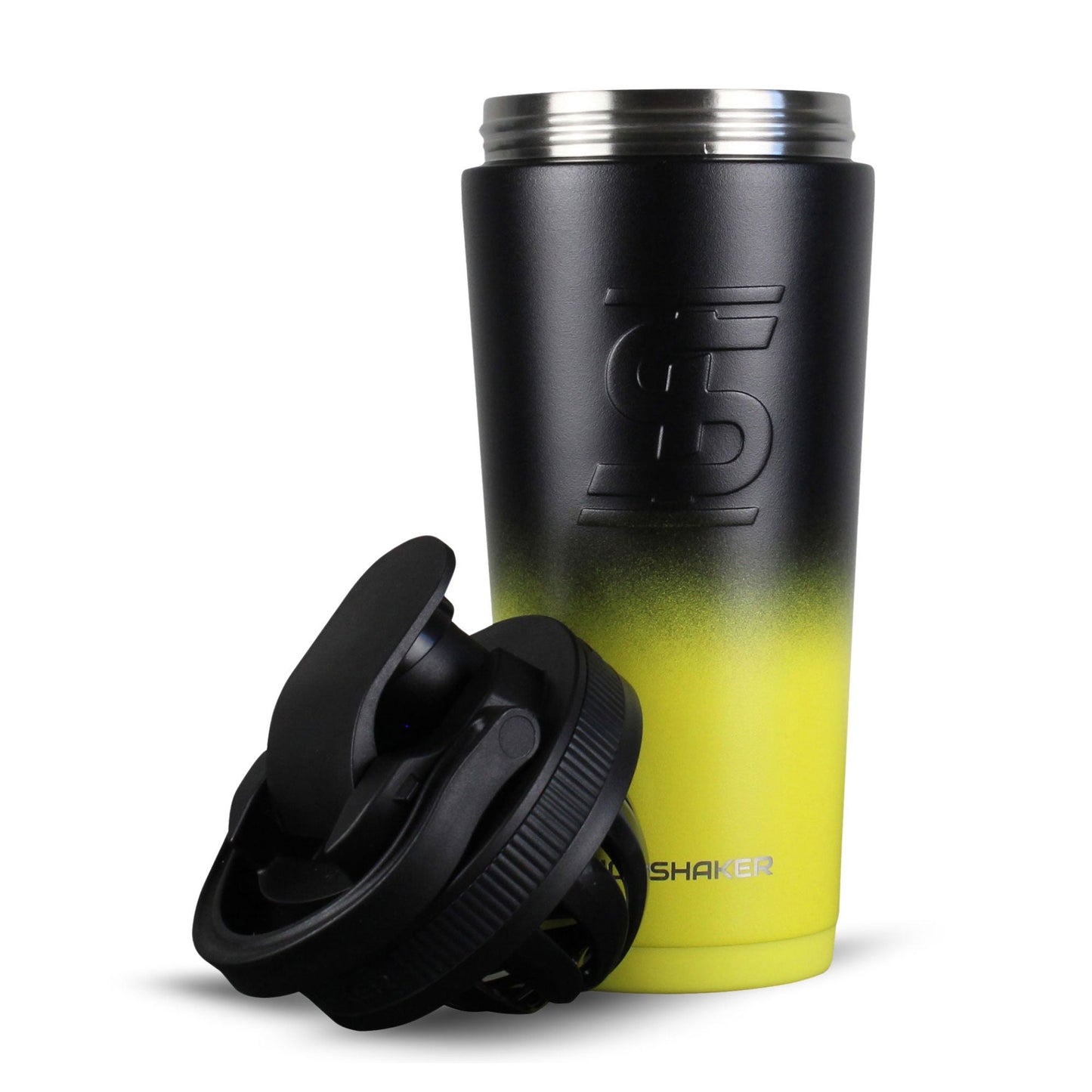 Yellow Black Ombre 26oz Ice Shaker Bundle