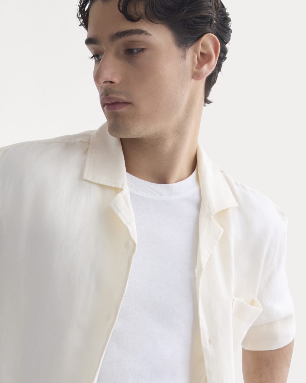 Linen Resort Shirt | Bone