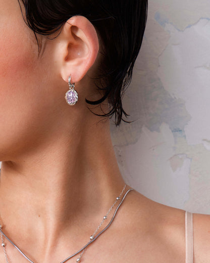 Birthstone Earrings in Silver