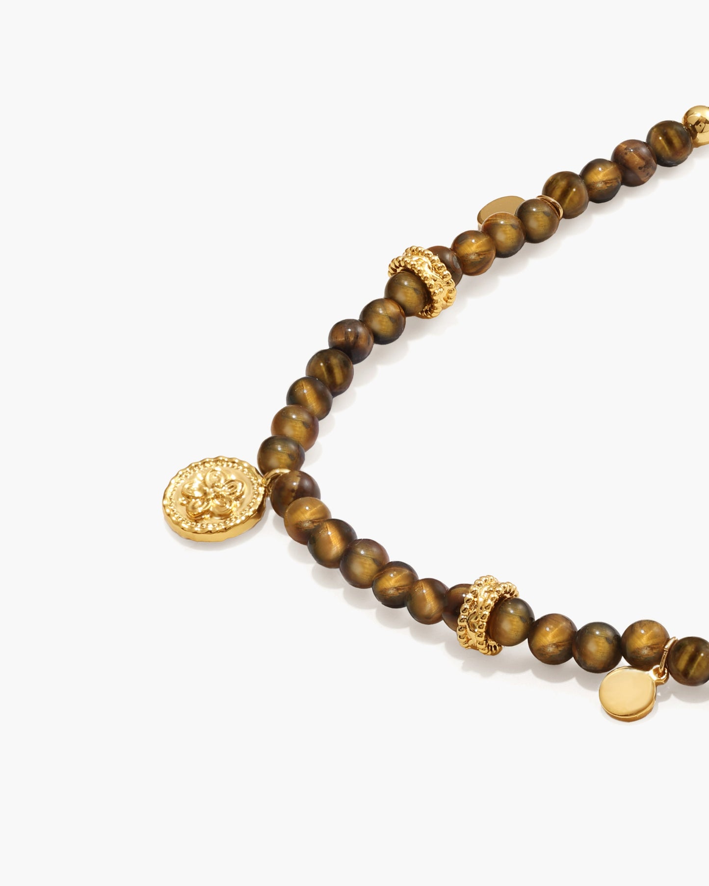 Tiger's Eye Petite Coin Necklace