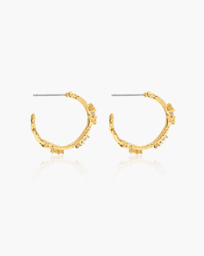 Moonlit Ivy Hoops Earrings