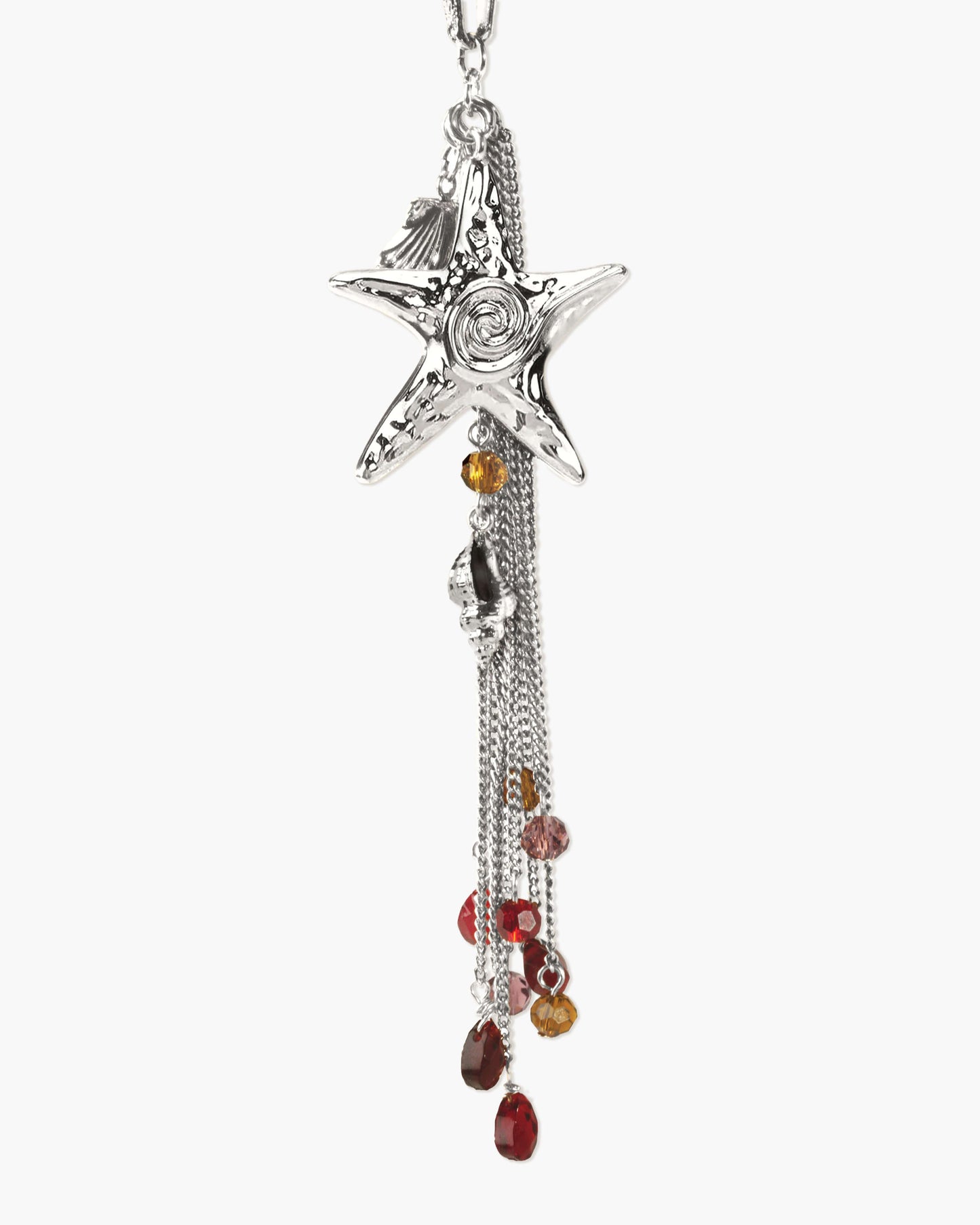 Seaside Nomad Starfish Necklace in Silver