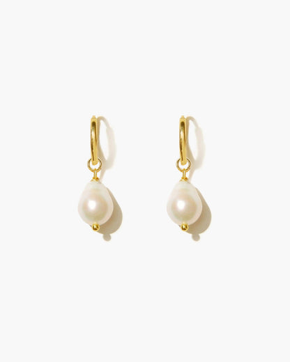 Pearl Hoop Earrings