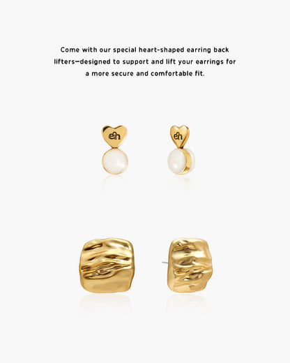 Textured Square Stud Earrings