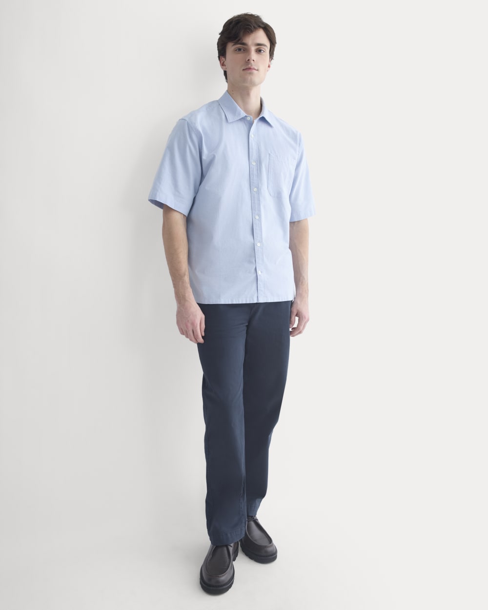 Lightweight Short-Sleeve Oxford | Light Blue