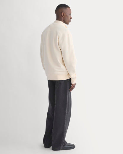 Lightweight Terry Zip Pullover | Parchment