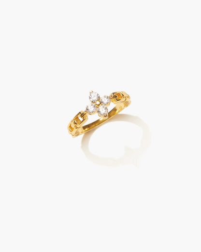 Lucky Clover Ring in Gold