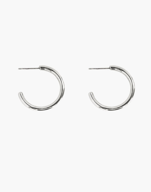 Silver 30mm Endless Hoop Earrings