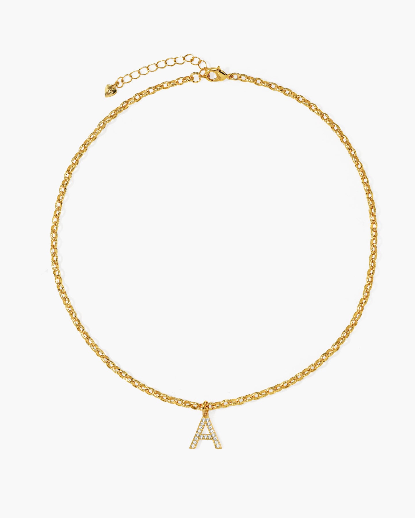 Pavé Initial Chain Necklace