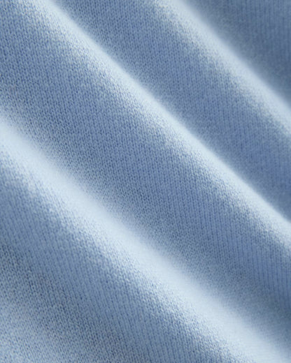 Cashmere Cropped High-V Sweater | Open Air Blue