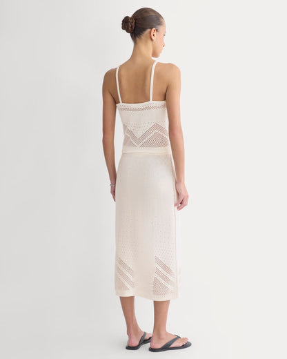 Lace-Knit Cami | Bone