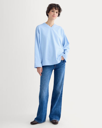 Retro V-Neck Jersey | Open Air Blue