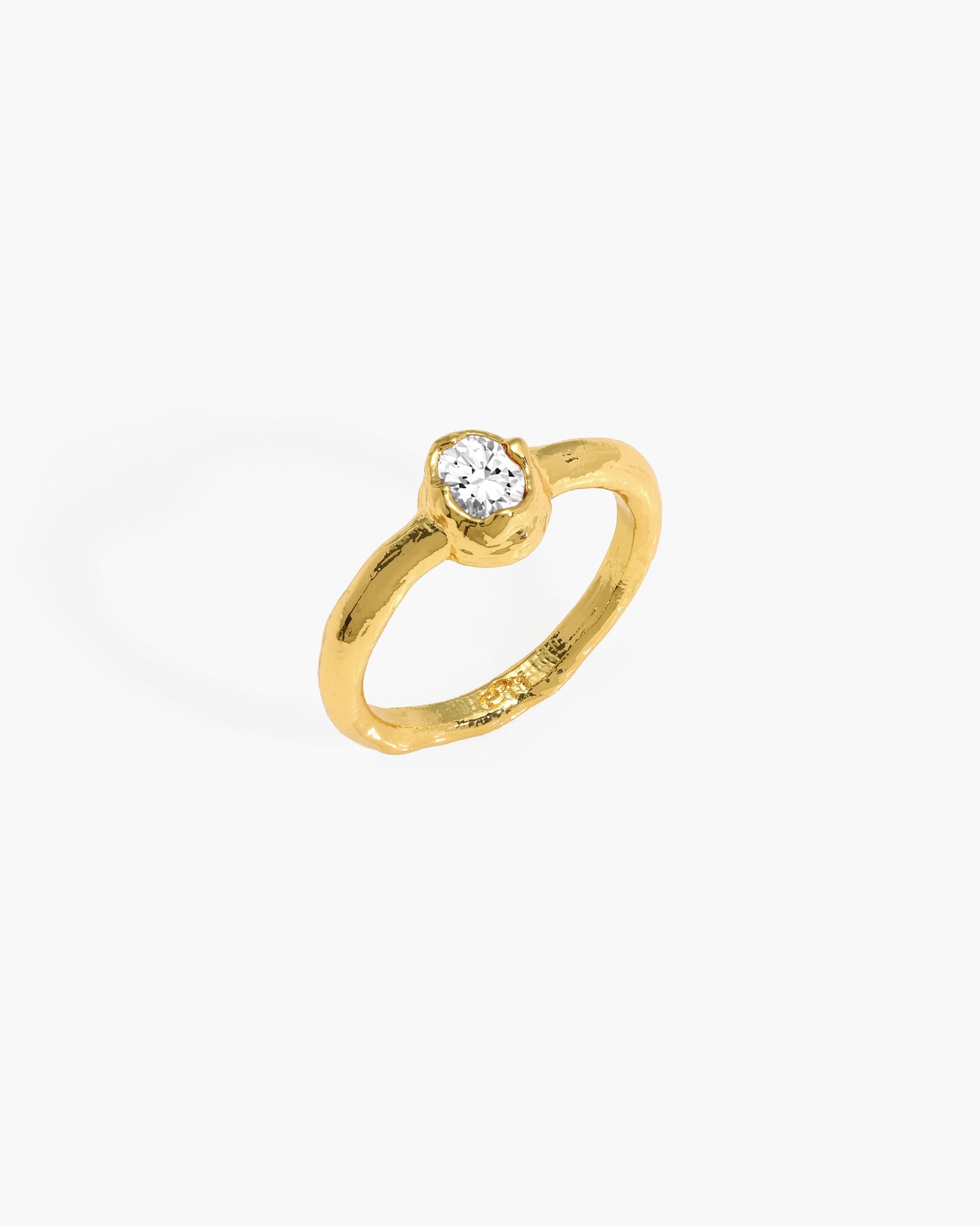 Birthstone Ring in Gold - April