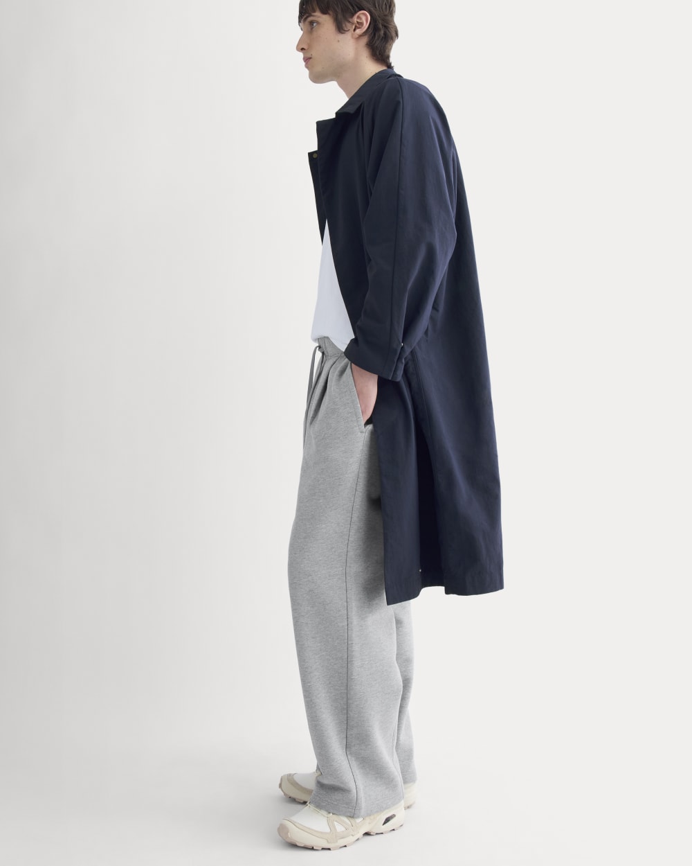 Luxe Fleece Pleated Sweatpant | Vintage Heather Grey