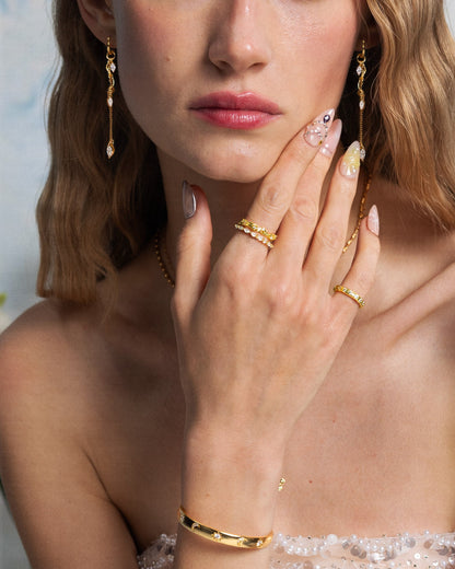 Aria Vine Drop Earrings & Moonlit Ivy Ring Set