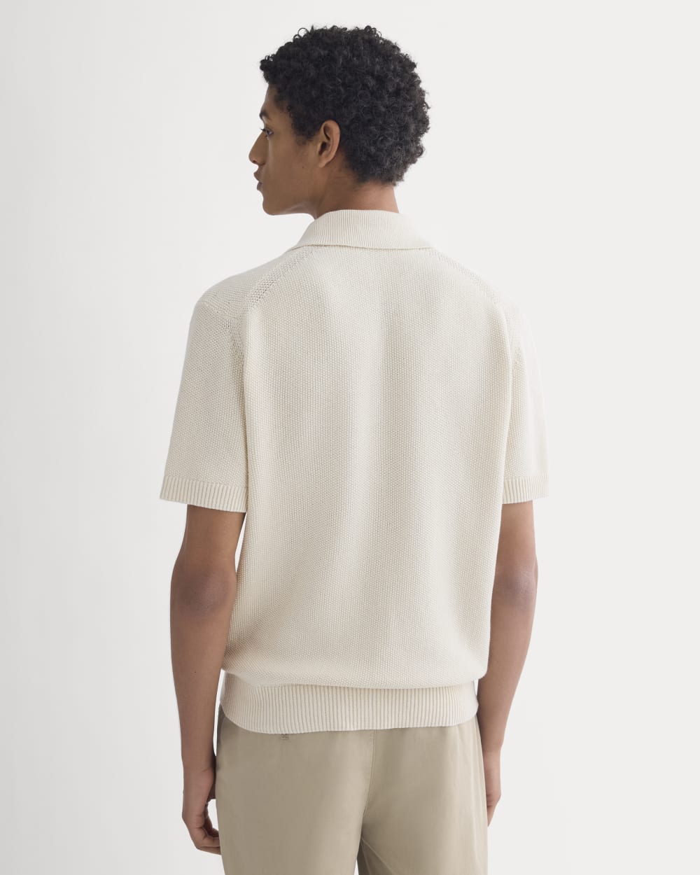 Seed Stitch Polo | Birch