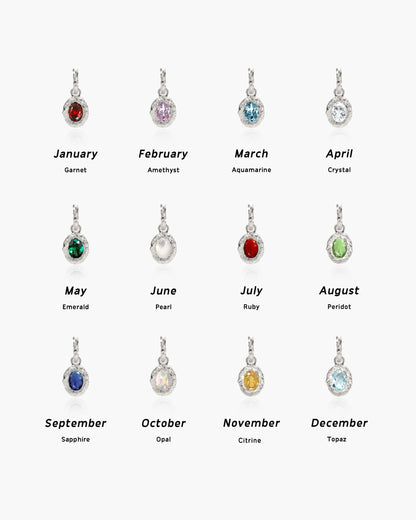 Birthstone Earrings in Silver