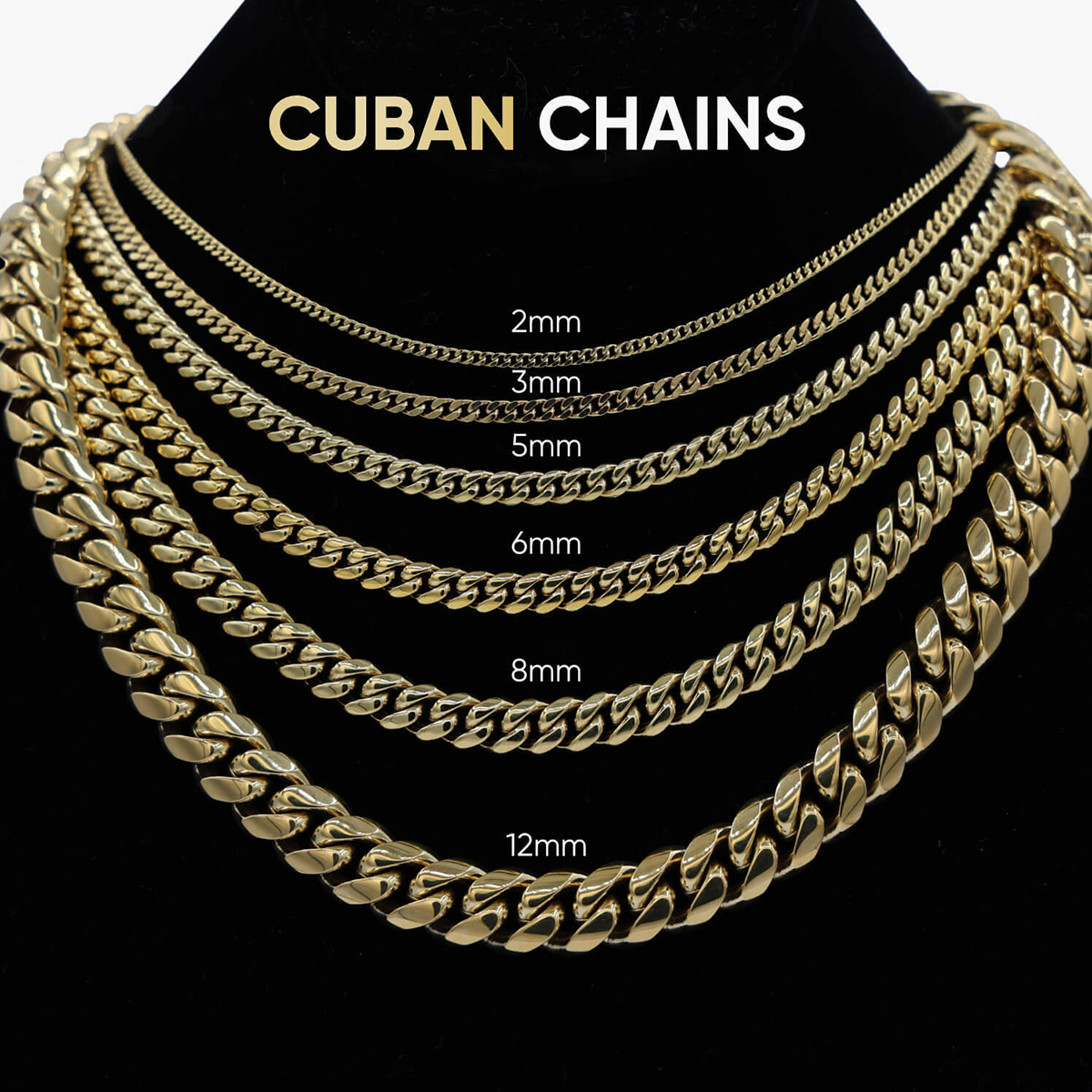 Cuban Link Necklace in White Gold - 5mm