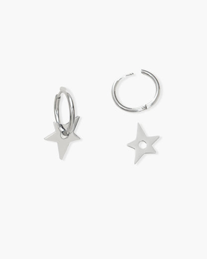 Star Earrings in Silver