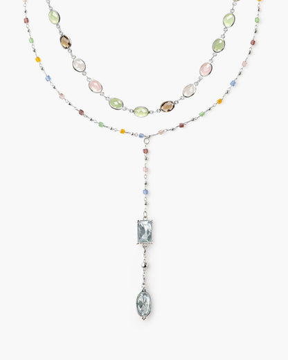 Celestial Lariat Necklace in Silver